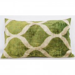 IKAT SILK UNIQUE GREEN WAVE Q0     - CUSHIONS